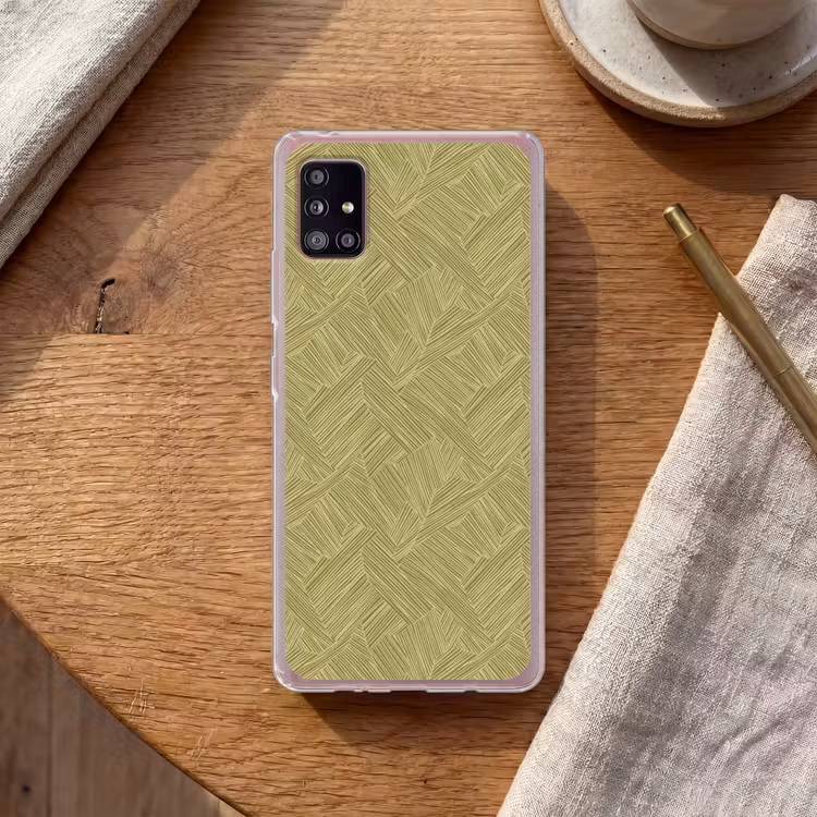Abstract - Modern - Groen Telefoonhoesje Samsung Galaxy A51 5G klein 373 -sfeer1