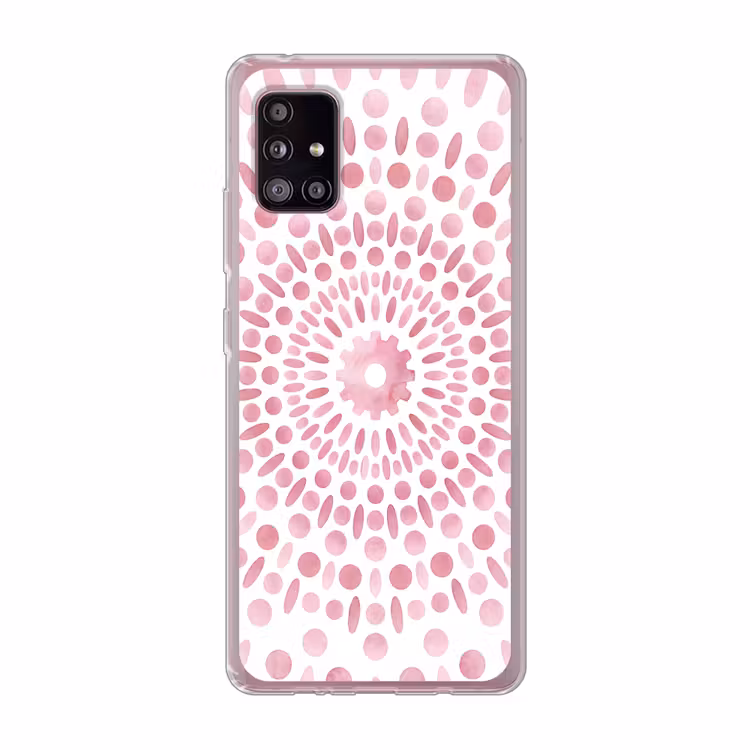 Abstract - Vormen - Patroon - Aquarel - Roze Telefoonhoesje Samsung Galaxy A51 5G klein -3d