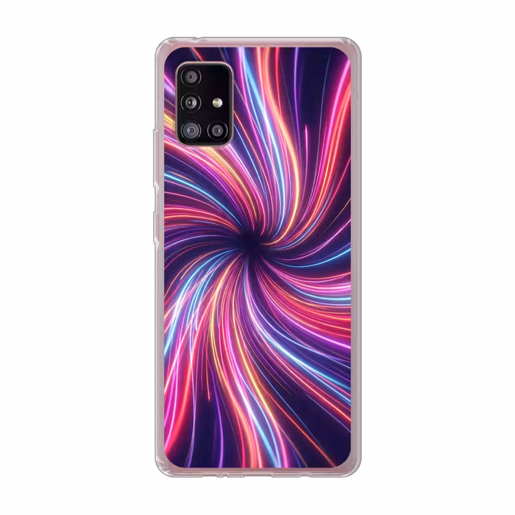 Abstract - Swirl - Futuristic - Neon Telefoonhoesje Samsung Galaxy A51 5G klein -3d