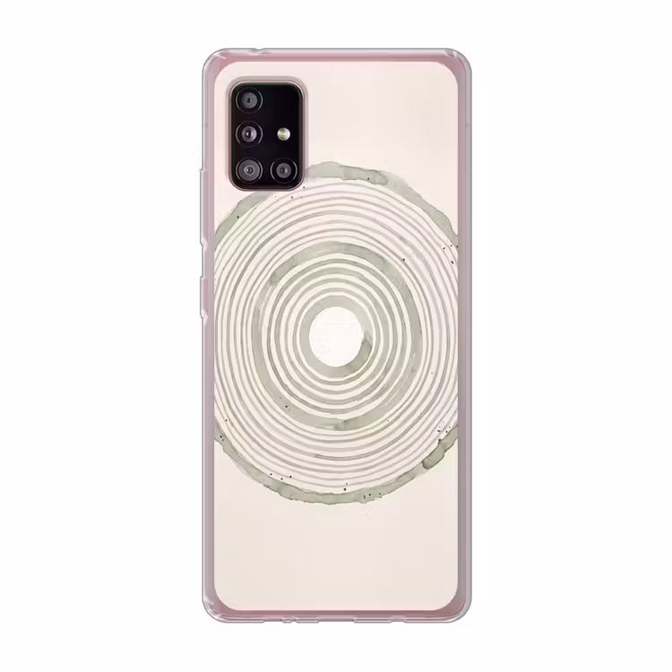 Abstractie - Cirkels - Waterverf - Groen - Modern Telefoonhoesje Samsung Galaxy A51 5G klein -3d