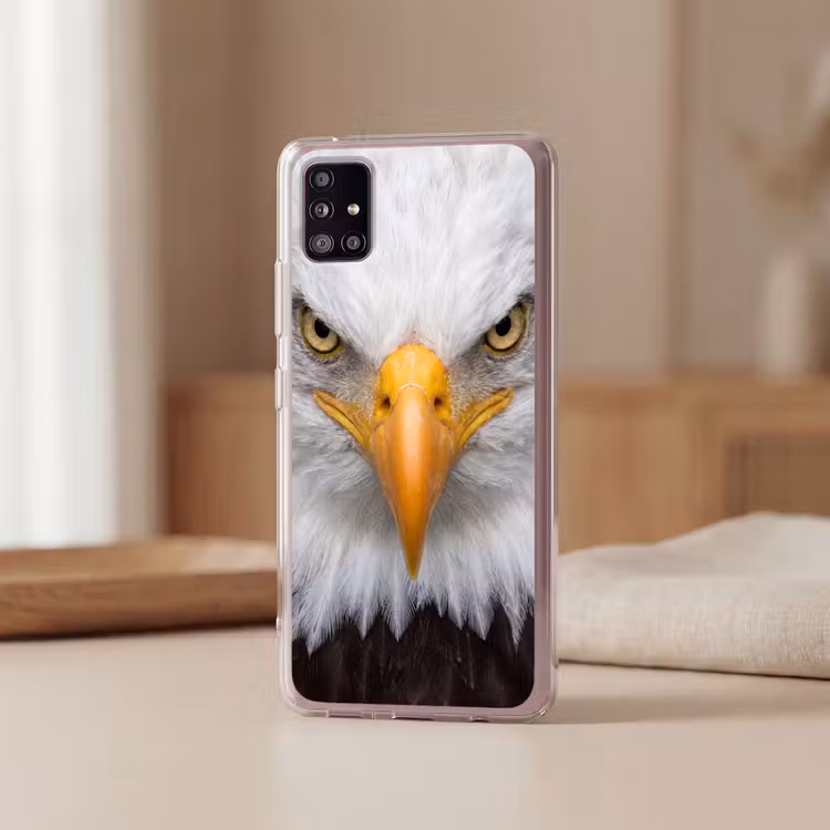 Amerikaans - Zeearend - Portret - Geel Telefoonhoesje Samsung Galaxy A51 5G klein -sfeer2