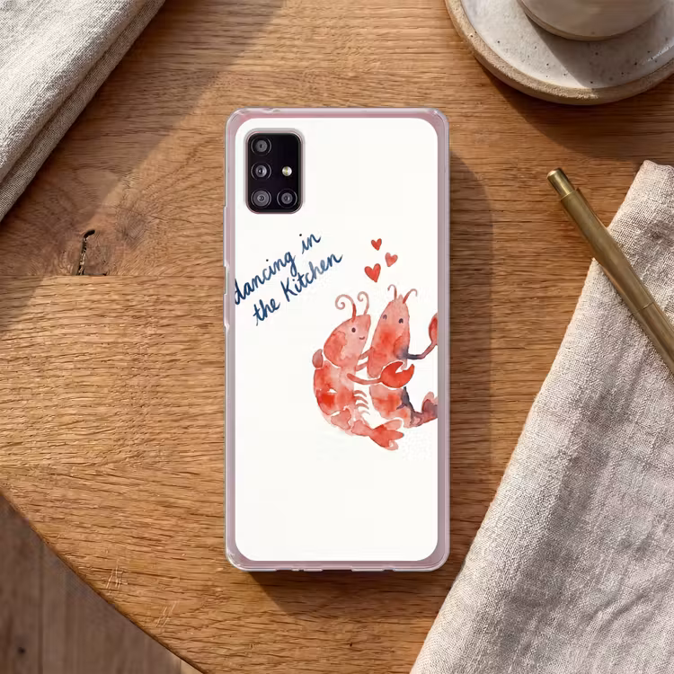 Dier - Dans - Liefde - Waterverf - Rood Telefoonhoesje Samsung Galaxy A51 5G klein -sfeer1