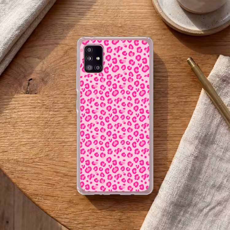 Dierenprint - Patroon - Abstract - Modern - Roze Telefoonhoesje Samsung Galaxy A51 5G klein -sfeer1