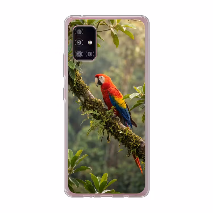 Ara - Jungle - Rood Telefoonhoesje Samsung Galaxy A51 5G klein -3d