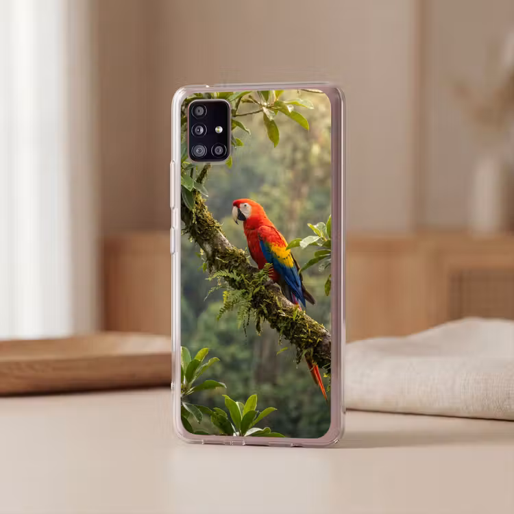 Ara - Jungle - Rood Telefoonhoesje Samsung Galaxy A51 5G klein -sfeer2