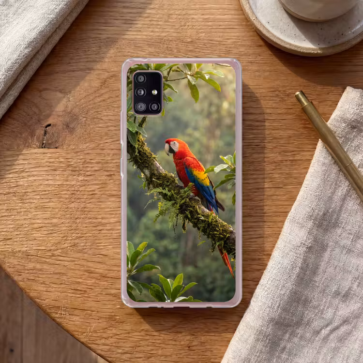 Ara - Jungle - Rood Telefoonhoesje Samsung Galaxy A51 5G klein -sfeer1
