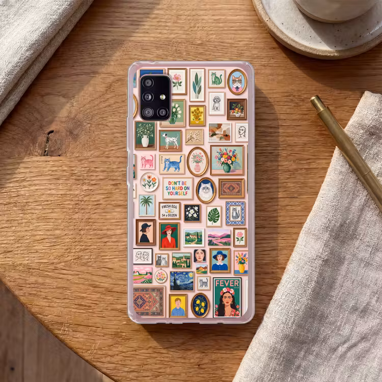 Kunst - Collectie - Decoratie - Modern - Kleurrijk Telefoonhoesje Samsung Galaxy A51 5G klein -sfeer1