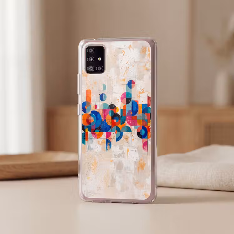 Kunst - Geometrisch - Abstract - Kleurrijk Telefoonhoesje Samsung Galaxy A51 5G klein -sfeer2