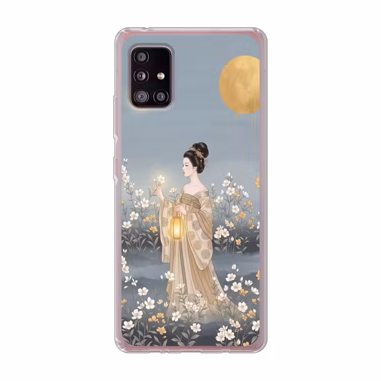 Aziatisch - Vrouw - Kimono Telefoonhoesje Samsung Galaxy A51 5G klein -3d