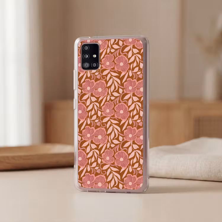 Sfeer - Bloemen - Roze Telefoonhoesje Samsung Galaxy A51 5G klein 373 -sfeer2