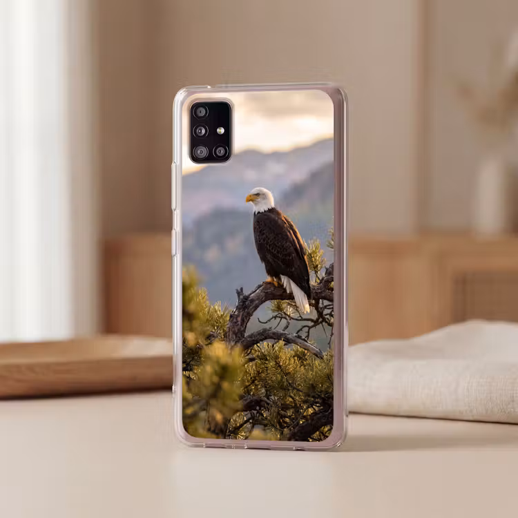 Zeearend - Boom - Bergen - Groen Telefoonhoesje Samsung Galaxy A51 5G klein -sfeer2