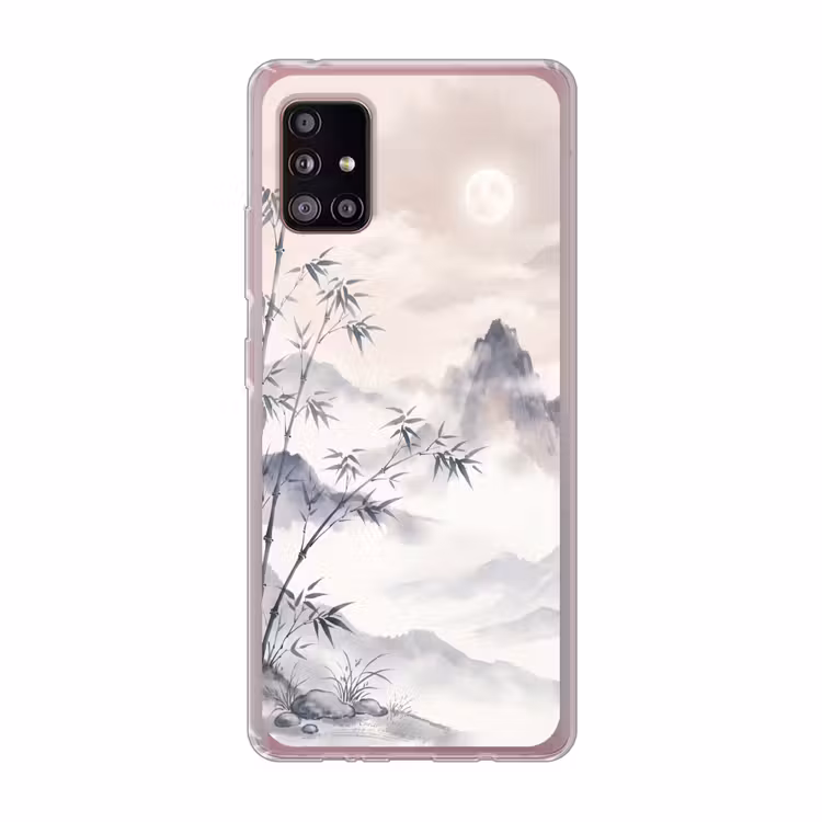 Bamboe - Azië - Grijs Telefoonhoesje Samsung Galaxy A51 5G klein -3d