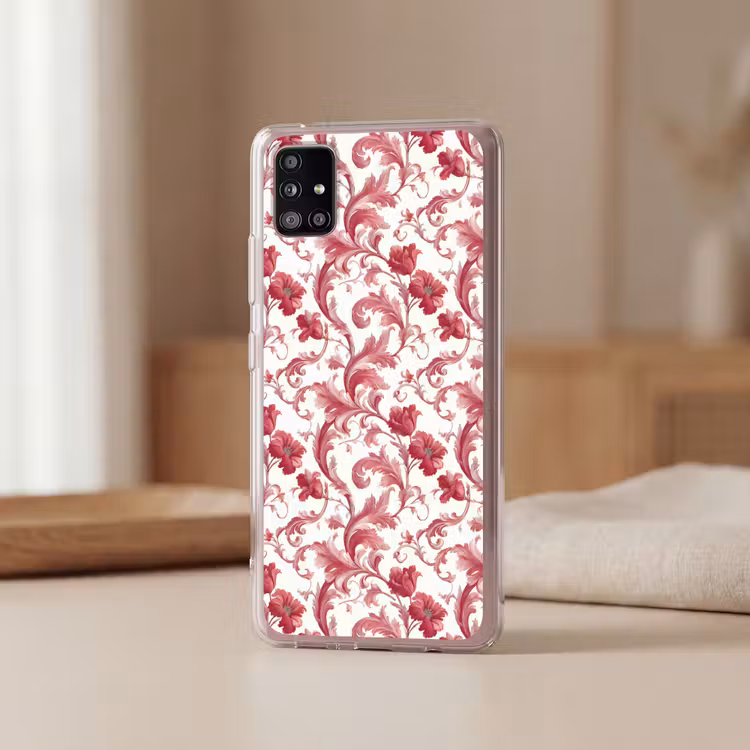 Barok - Patroon - Rood Telefoonhoesje Samsung Galaxy A51 5G klein 373 -sfeer2
