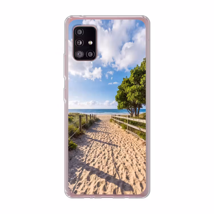 Strand - Zandpad - Oceaan - Natuur Telefoonhoesje Samsung Galaxy A51 5G klein -3d