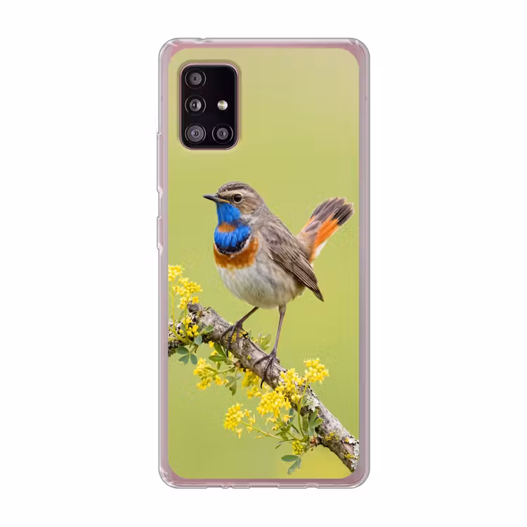 Vogel - Tak - Natuur - Kleurrijk Telefoonhoesje Samsung Galaxy A51 5G klein -3d