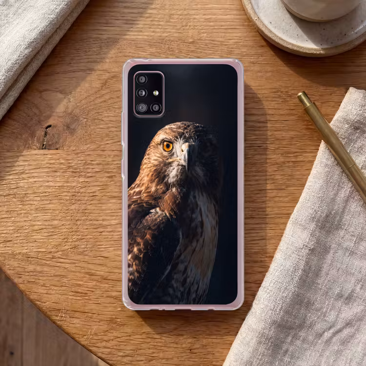 Roofvogel - Buizerd - Bruin Telefoonhoesje Samsung Galaxy A51 5G klein -sfeer1