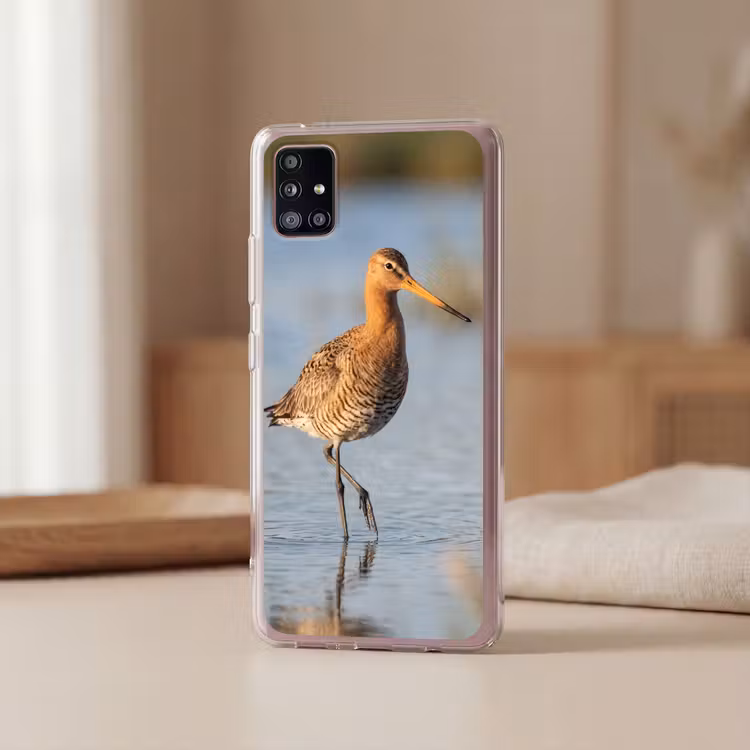 Vogel - Steltloper - Water - Natuur Telefoonhoesje Samsung Galaxy A51 5G klein -sfeer2