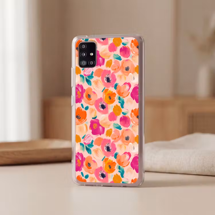 Bloesems - Vrolijk - Kleurrijk Telefoonhoesje Samsung Galaxy A51 5G klein 373 -sfeer2