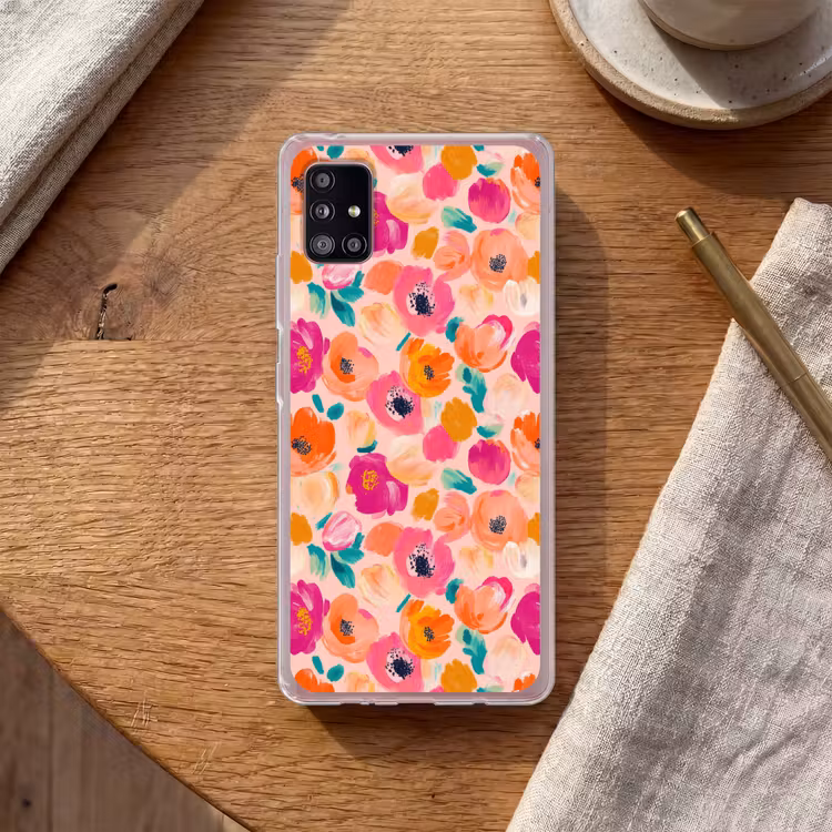 Bloesems - Vrolijk - Kleurrijk Telefoonhoesje Samsung Galaxy A51 5G klein 373 -sfeer1
