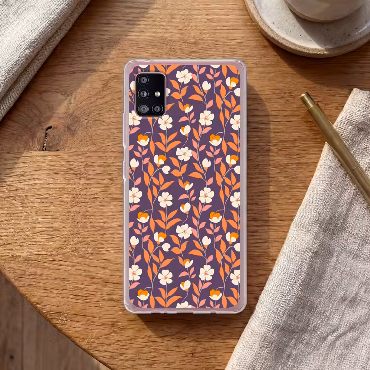 Boho - Vintage - Paars Telefoonhoesje Samsung Galaxy A51 5G klein 373 -sfeer1