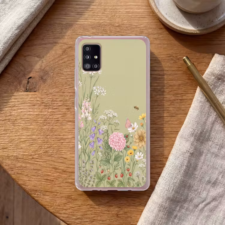 Botanisch - Bloemen - Kleurrijk Telefoonhoesje Samsung Galaxy A51 5G klein -sfeer1