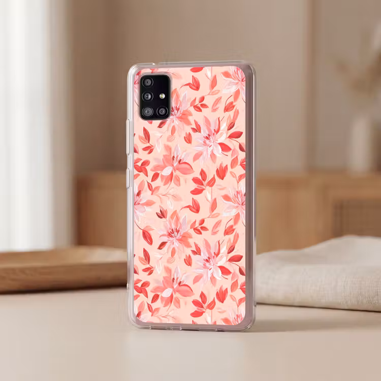 Botanisch - Bloemen - Rood Telefoonhoesje Samsung Galaxy A51 5G klein 373 -sfeer2