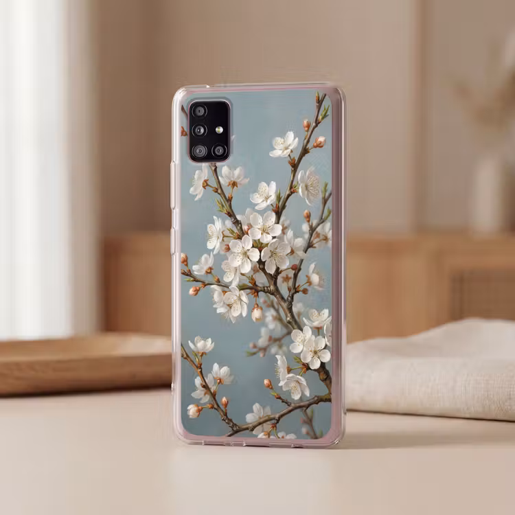 Botanisch - Stilleven - Blauw Telefoonhoesje Samsung Galaxy A51 5G klein -sfeer2