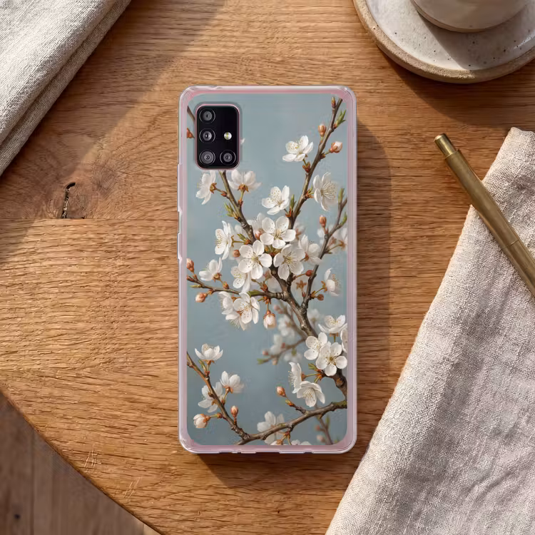 Botanisch - Stilleven - Blauw Telefoonhoesje Samsung Galaxy A51 5G klein -sfeer1