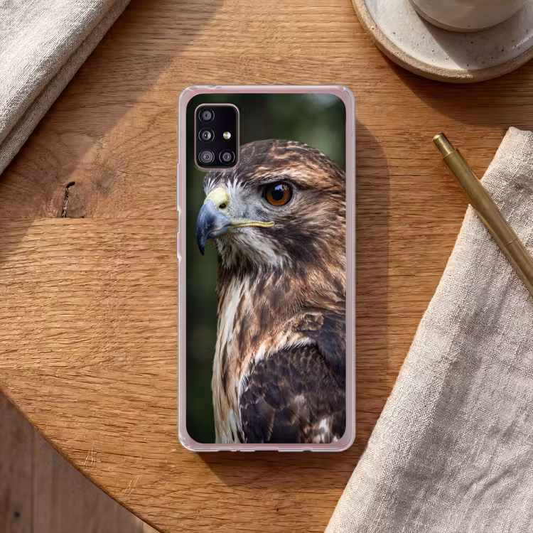 Buizerd - Roofvogel - Natuur - Bruin Telefoonhoesje Samsung Galaxy A51 5G klein -sfeer1