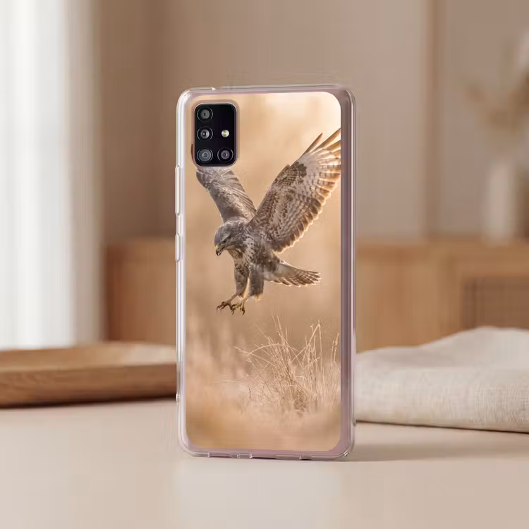 Buizerd - Roofvogel - Natuur - Bruin Telefoonhoesje Samsung Galaxy A51 5G klein -sfeer2