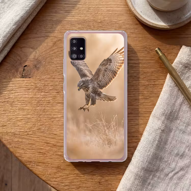 Buizerd - Roofvogel - Natuur - Bruin Telefoonhoesje Samsung Galaxy A51 5G klein -sfeer1