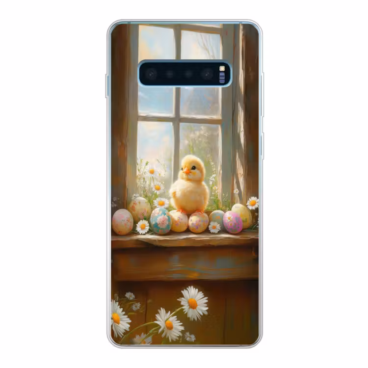 Kuiken - Raam - Paaseieren Telefoonhoesje Samsung Galaxy S10 Lite klein -3d