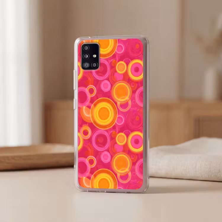 Cirkels - Design - Kleurrijk Telefoonhoesje Samsung Galaxy A51 5G klein 373 -sfeer2