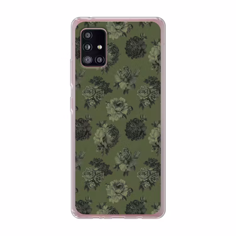 Klassiek - botanisch - olijfgroen - bloemen Telefoonhoesje Samsung Galaxy A51 5G klein 373 -3d