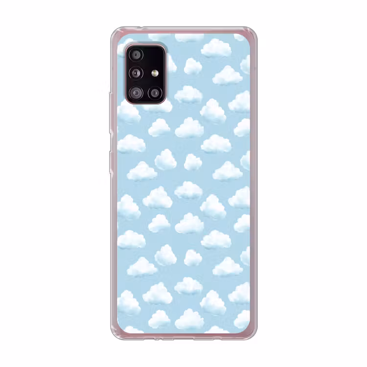 Wolken - Illustratie - Blauw Telefoonhoesje Samsung Galaxy A51 5G klein 373 -3d