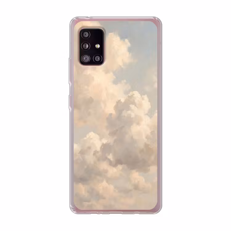 Wolken - Zacht - Natuur - Klassiek - Beige Telefoonhoesje Samsung Galaxy A51 5G klein -3d