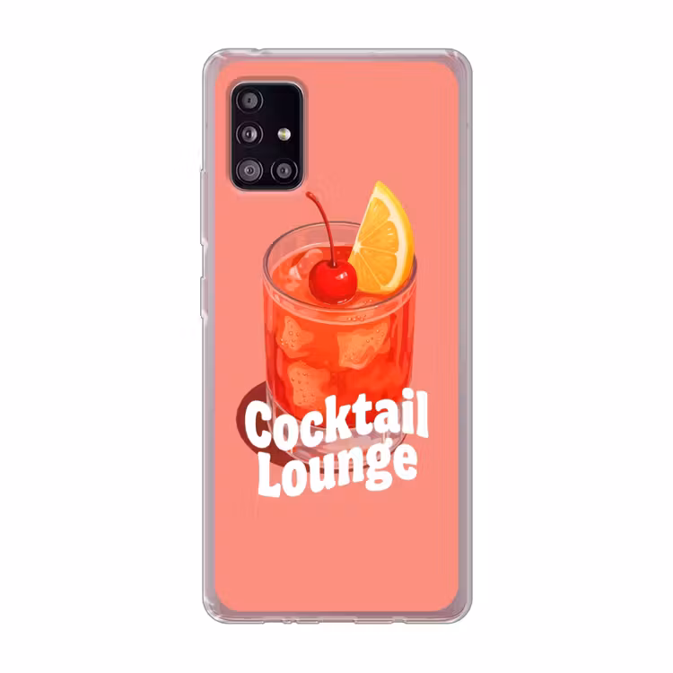 Cocktail Lounge - Glas - Koraal Telefoonhoesje Samsung Galaxy A51 5G klein -3d