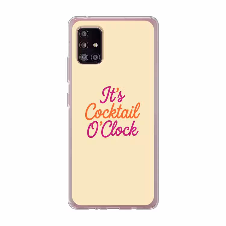 Cocktail O'Clock - Geel - Retro Telefoonhoesje Samsung Galaxy A51 5G klein -3d