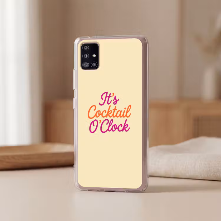 Cocktail O'Clock - Geel - Retro Telefoonhoesje Samsung Galaxy A51 5G klein -sfeer2