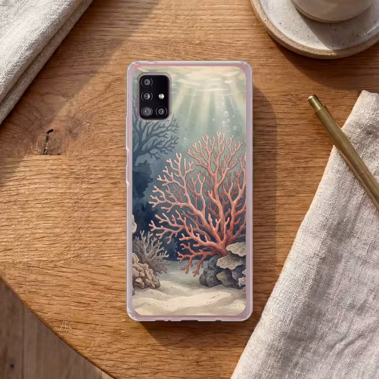 Koraal - Onderwater - Natuur - Roze Telefoonhoesje Samsung Galaxy A51 5G klein -sfeer1