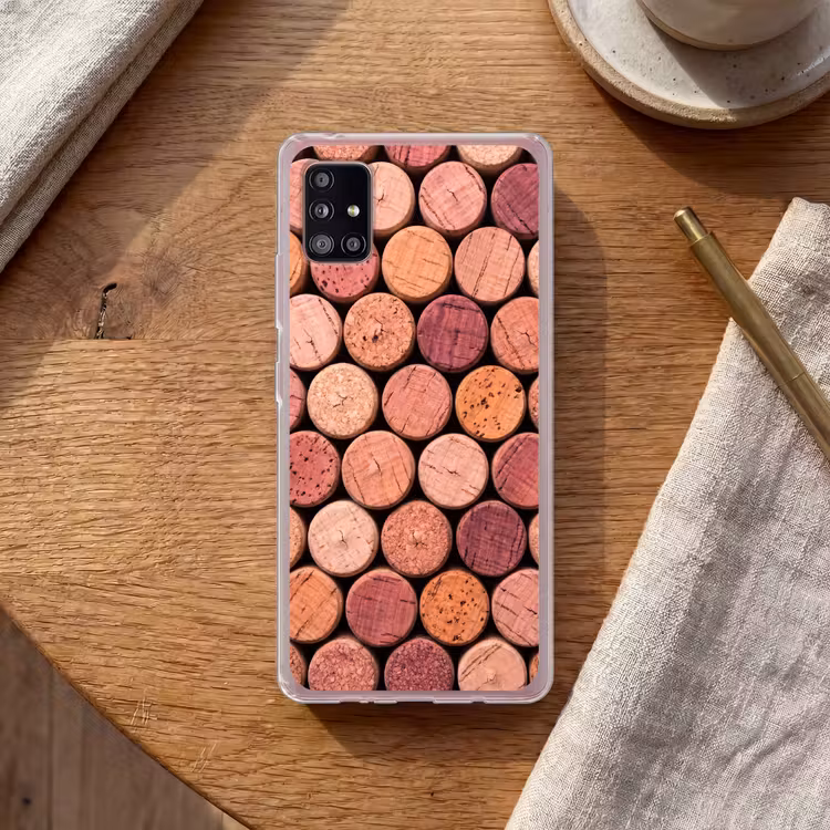 Kurk - Patroon - Abstract - Modern - Rood Telefoonhoesje Samsung Galaxy A51 5G klein -sfeer1