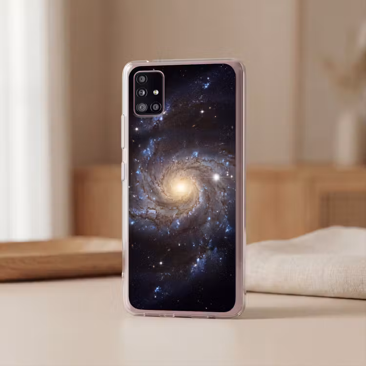 Kosmos - Sterrenstelsel - Donker Telefoonhoesje Samsung Galaxy A51 5G klein -sfeer2