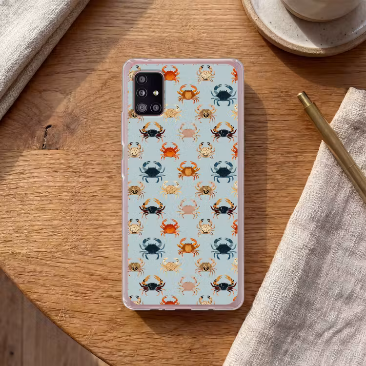 Krabben - Speels - Kleurrijk Telefoonhoesje Samsung Galaxy A51 5G klein 373 -sfeer1