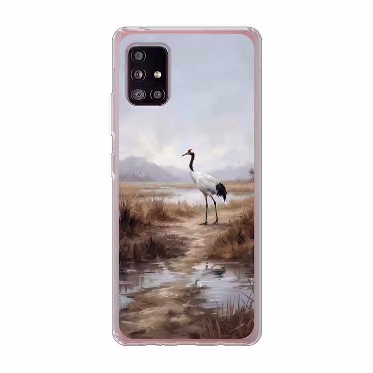 Kraanvogel - Natuur - Realistisch Telefoonhoesje Samsung Galaxy A51 5G klein -3d