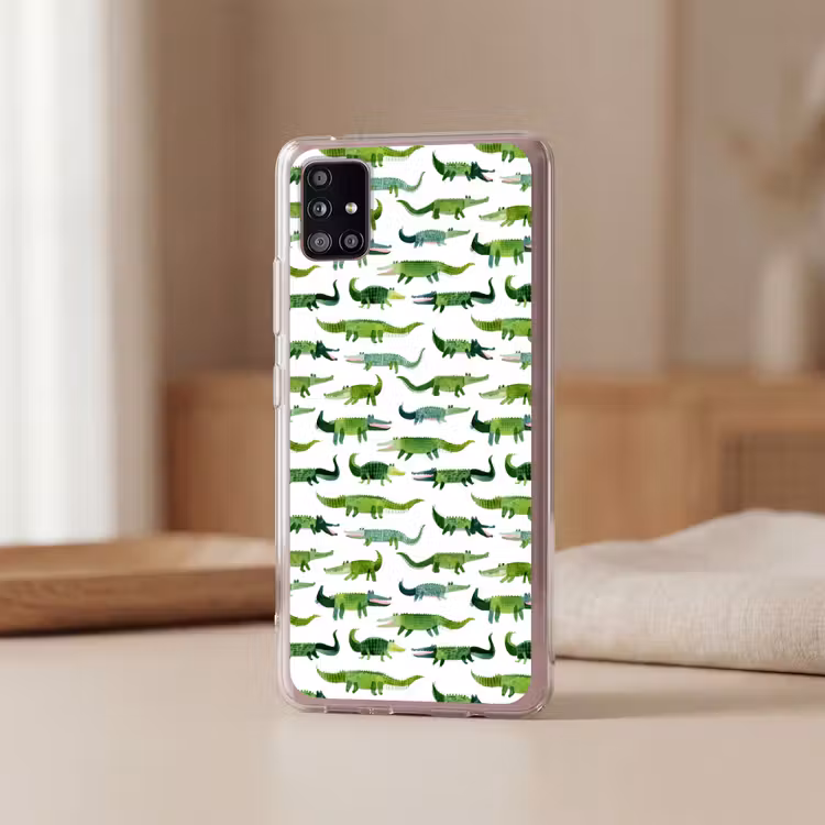 krokodillen - Speels - Groen Telefoonhoesje Samsung Galaxy A51 5G klein 373 -sfeer2