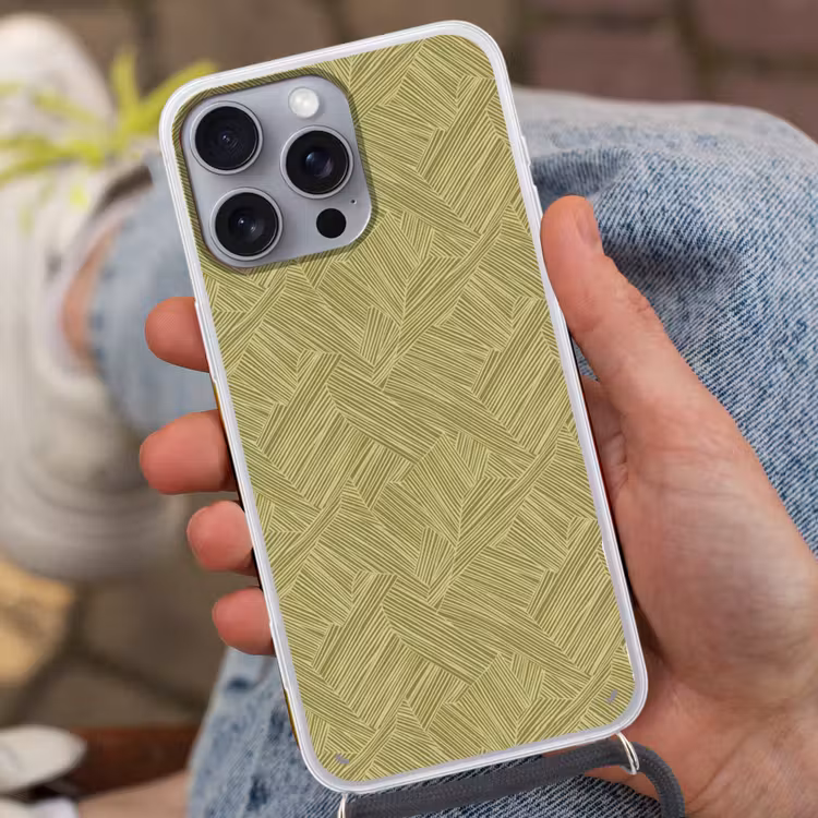 Abstract - Modern - Groen Hoesje iPhone 16 Pro Max met koord klein 804 -sfeer3