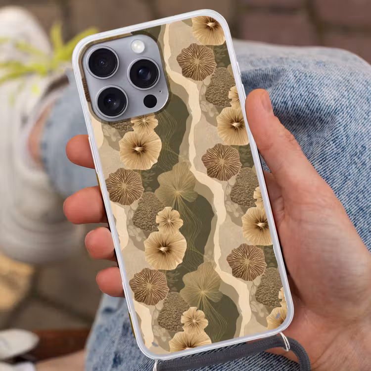 Abstract - Modern - Groen Hoesje iPhone 16 Pro Max met koord klein 804 -sfeer3