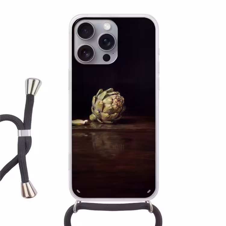 Phone case crossbody - Artichoke - Food - Classic - Artichok - Eten - Klassiek Hoesje iPhone 16 Pro Max met koord klein