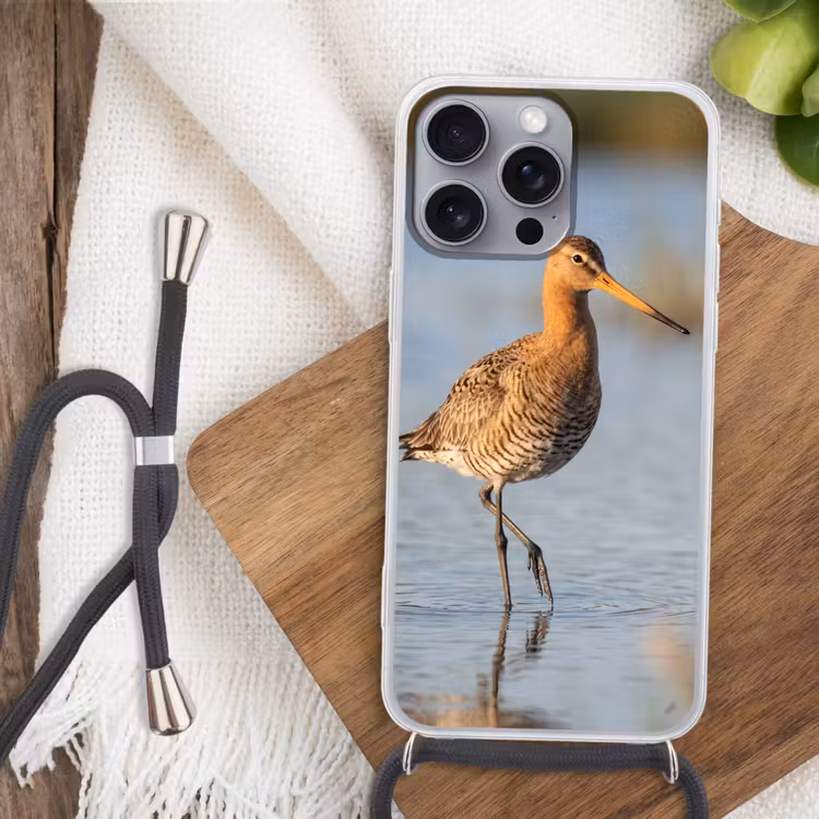 Vogel - Steltloper - Water - Natuur Hoesje iPhone 16 Pro Max met koord klein -sfeer4