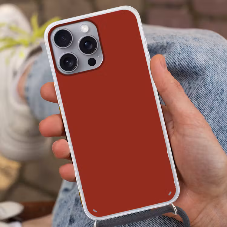 Burnt - Copper - Rood Hoesje iPhone 16 Pro Max met koord klein 804 -sfeer3